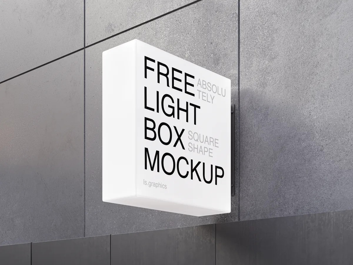Lightbox signage mockup